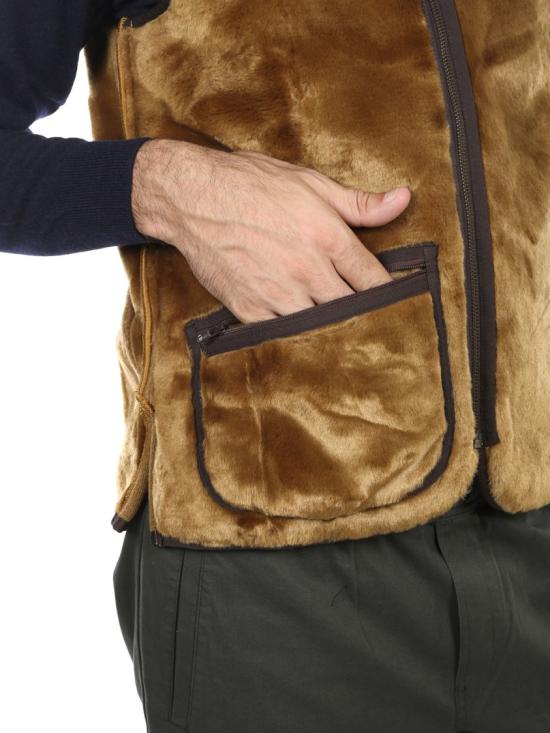 25FW 바버 웜 파일 웨이스트코트 집 인 라이너 MLI0004BR31 Brown - BARBOUR