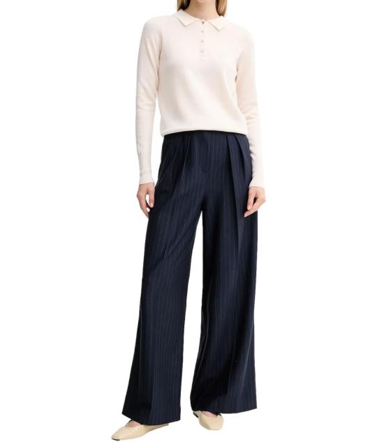25FW 막스마라 스트레이트 팬츠 2526786037650001 Blue - MAX MARA