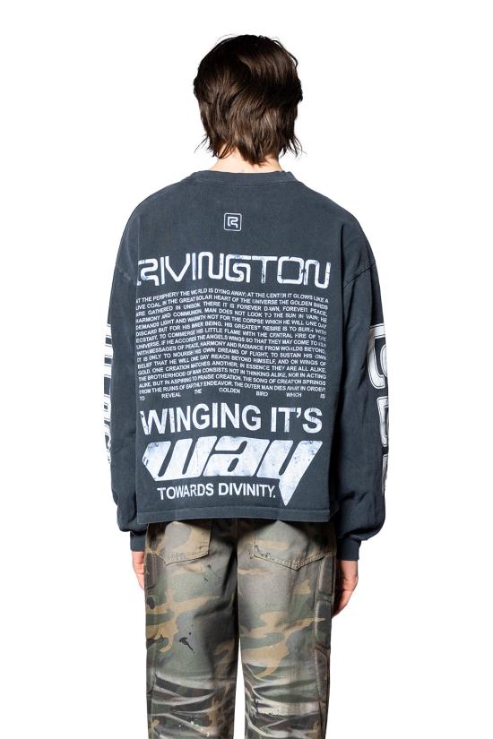 26SS 리빙톤 르아 레비스 123 긴팔 티셔츠 DIVN LS06 FBLK - RIVINGTON ROI REBIS 123