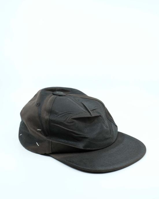  마르지엘라 볼캡 메종  초콜릿 포일 프린트 크러시드 햇