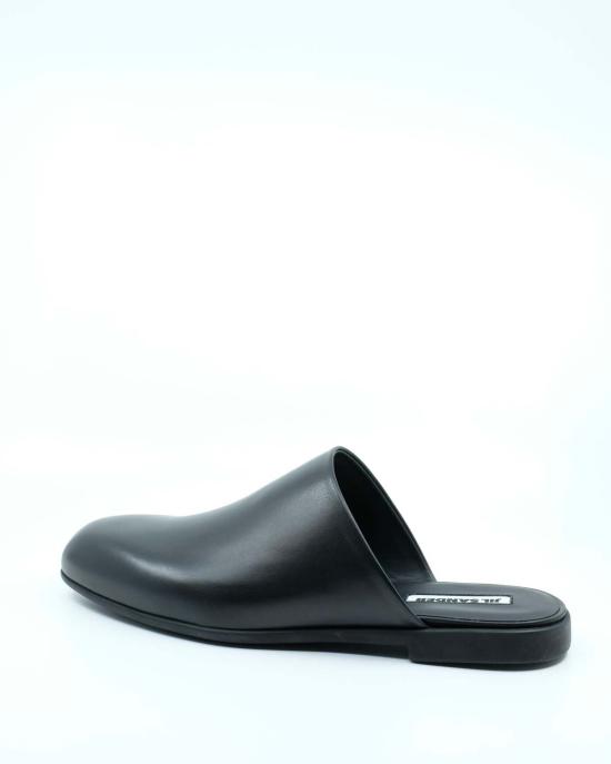  질샌더 뮬/슬리퍼 질 샌더 오일리 카프 레더 사보 뮬 블랙 - JIL SANDER