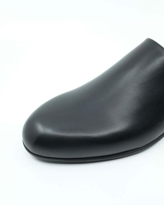 질샌더 뮬/슬리퍼 질 샌더 오일리 카프 레더 사보 뮬 블랙 - JIL SANDER