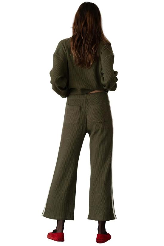  도니 크롭 팬츠 써멀 스트라이프  오레가노 - DONNI.