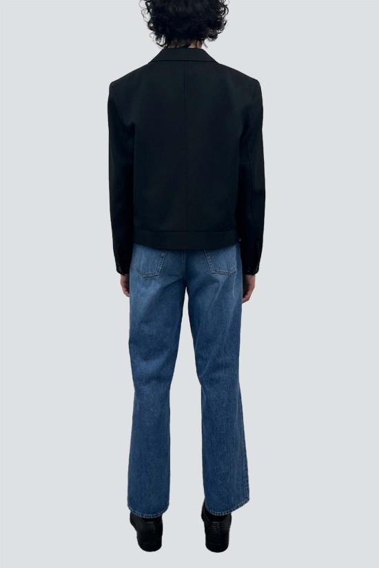  토니웩 자켓 토니왁 블랙 울 크롭 테일러드 블라우스 재킷 - TONYWACK