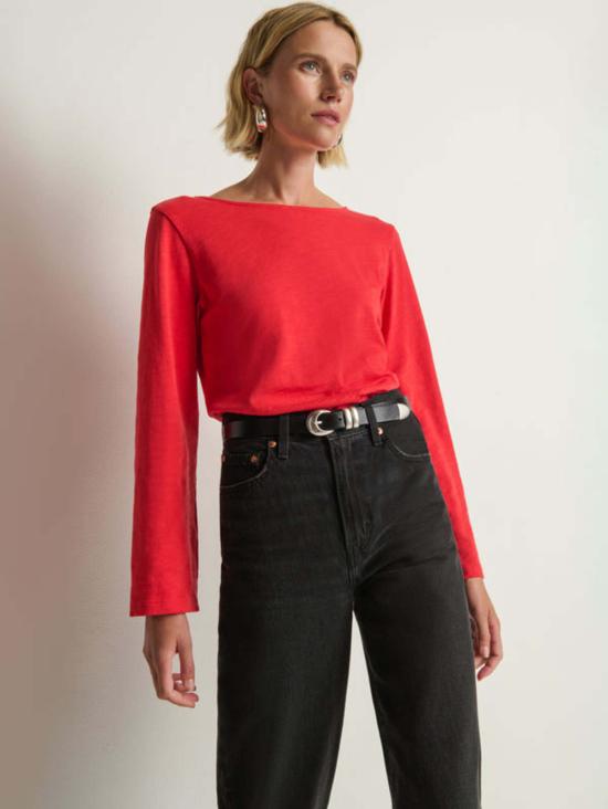  네이션 리미티드 블라우스 타빈 타이백 탑