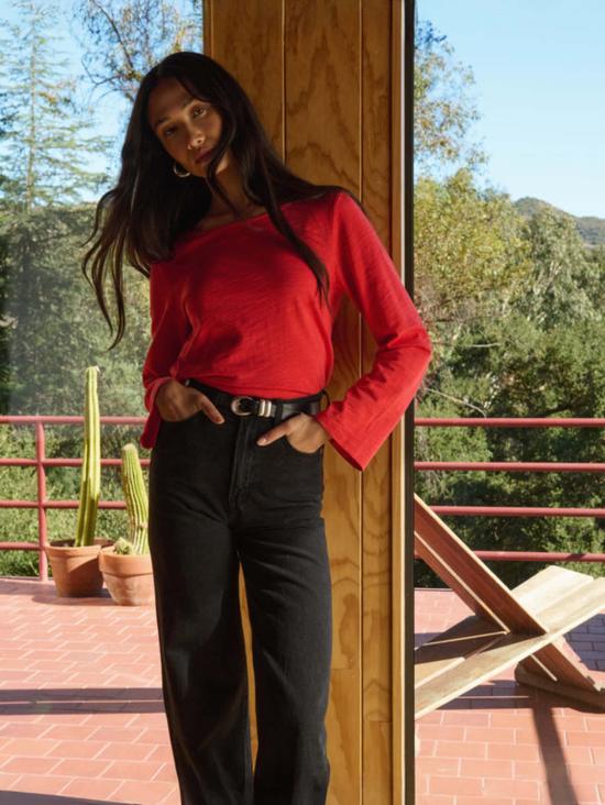  네이션 리미티드 블라우스 타빈 타이백 탑 - NATION LTD