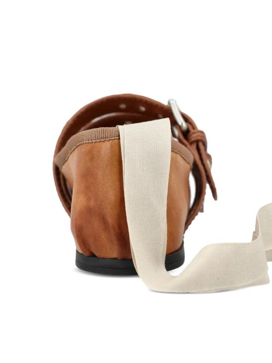 26SS 미우미우 플랫 슈즈 5F466A 3ZLVF098L Brown - MIU MIU