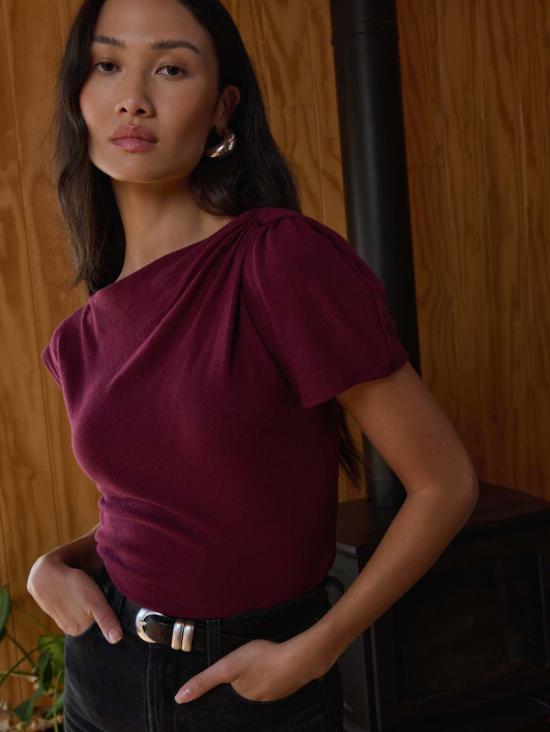  네이션 리미티드 블라우스 로지 노트 탑 - NATION LTD