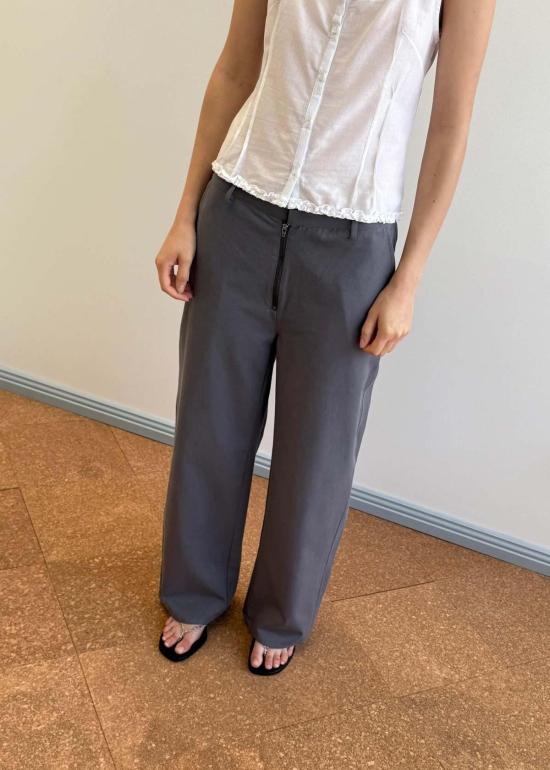  데이지 스튜디오 트레이닝/조거 팬츠 Deiji Studios 지퍼  차콜 색상 - DEIJI STUDIO