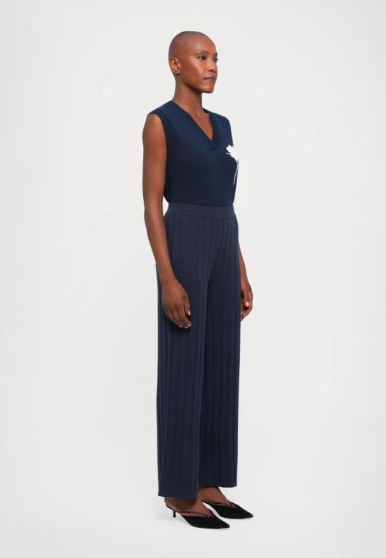 25FW 막스마라 스트레이트 팬츠 2526336017650004 Blue - MAX MARA