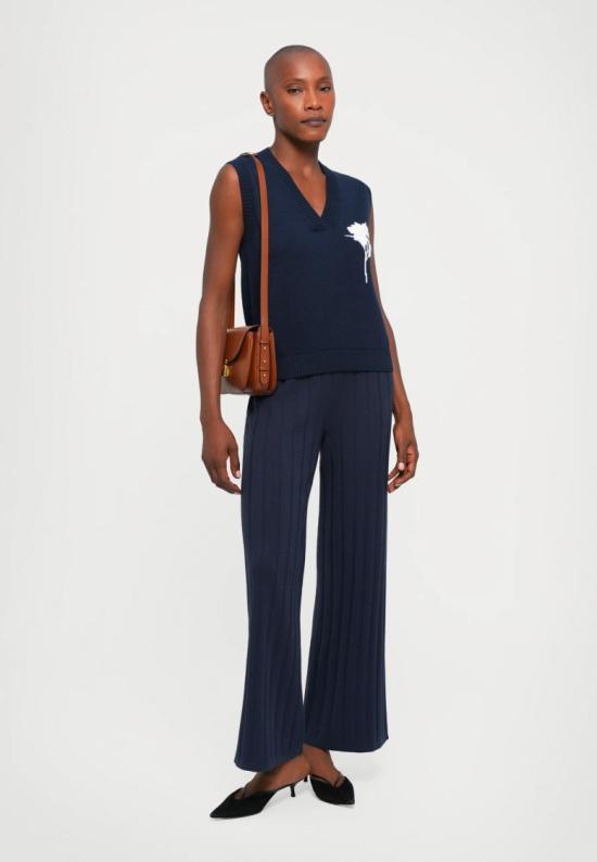 25FW 막스마라 스트레이트 팬츠 2526336017650004 Blue - MAX MARA