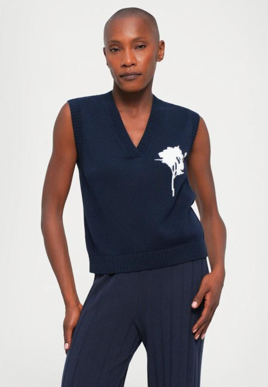 25FW 막스마라 스트레이트 팬츠 2526336017650004 Blue - MAX MARA