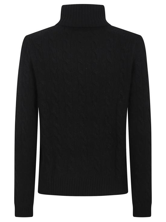 25FW 폴로 랄프로렌 울 캐시미어 케이블 니트 터틀넥 211888686 001 Black - POLO RALPH LAUREN