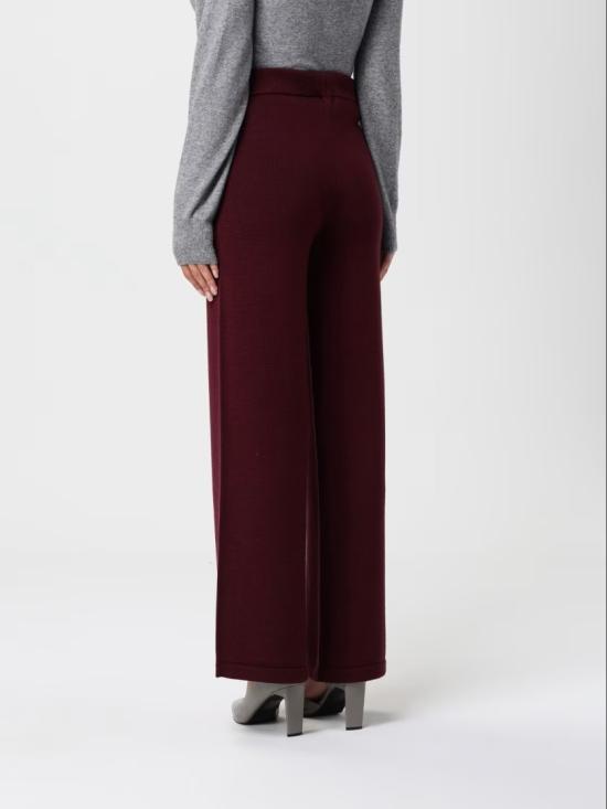 25FW 막스마라 스트레이트 팬츠 2526336018650009 Burgundy - MAX MARA