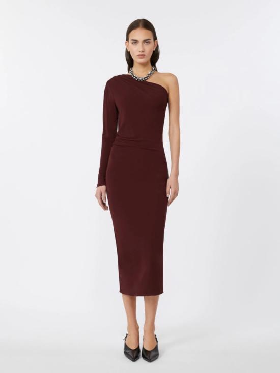 25FW 막스마라 미디 원피스 2526626021650002 Burgundy - MAX MARA