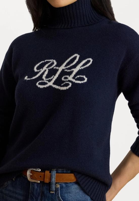 25FW 랄프 로렌 터틀넥 200P03372002 Blue - RALPH LAUREN