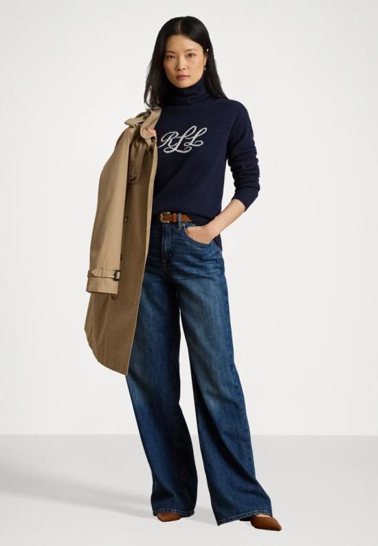 25FW 랄프 로렌 터틀넥 200P03372002 Blue - RALPH LAUREN