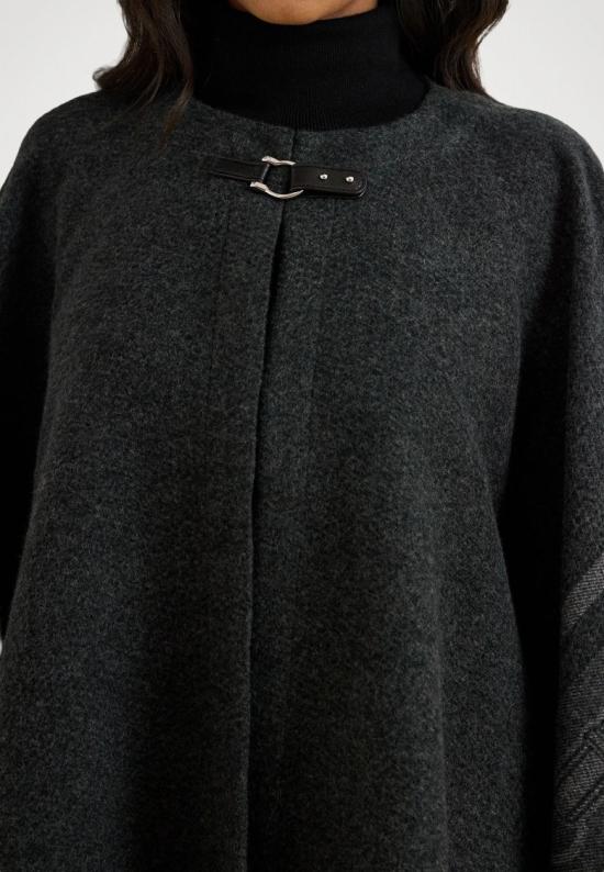 25FW 랄프 로렌 BLTNG 자카드 울 블렌드 판초 454960134004 Grey - RALPH LAUREN
