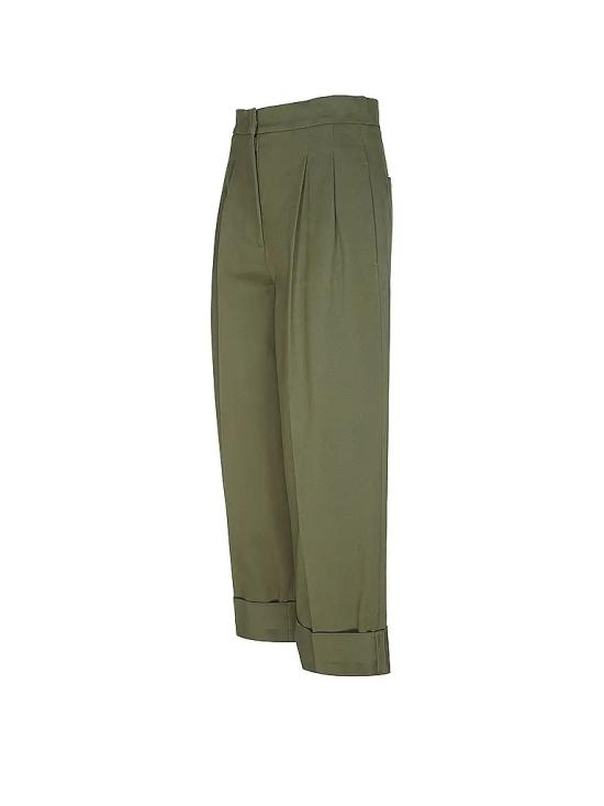 25FW 막스마라 스트레이트 팬츠 2525136112650002 Green - MAX MARA