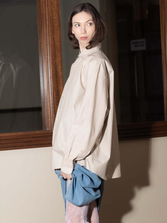  베이스레인지 언더웨어 세트  클로드 셔츠 브라운 스트라이프 - BASERANGE