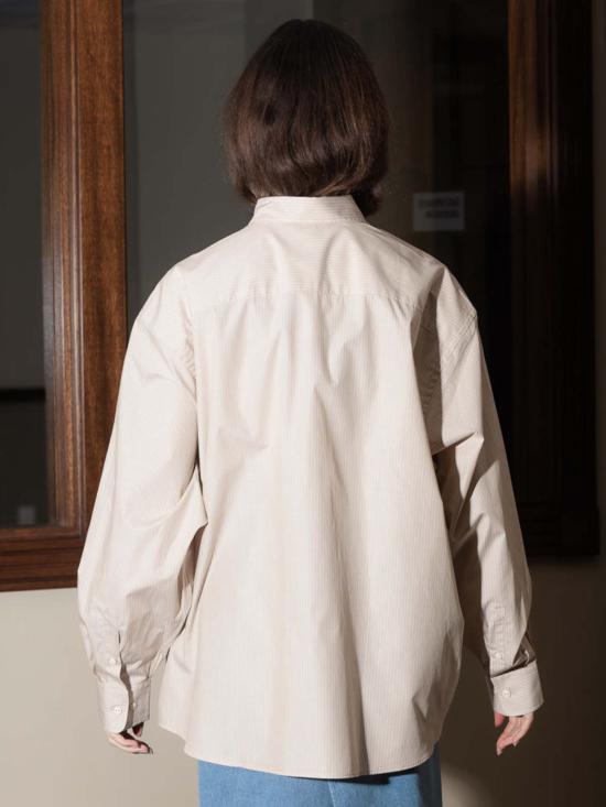  베이스레인지 언더웨어 세트  클로드 셔츠 브라운 스트라이프 - BASERANGE