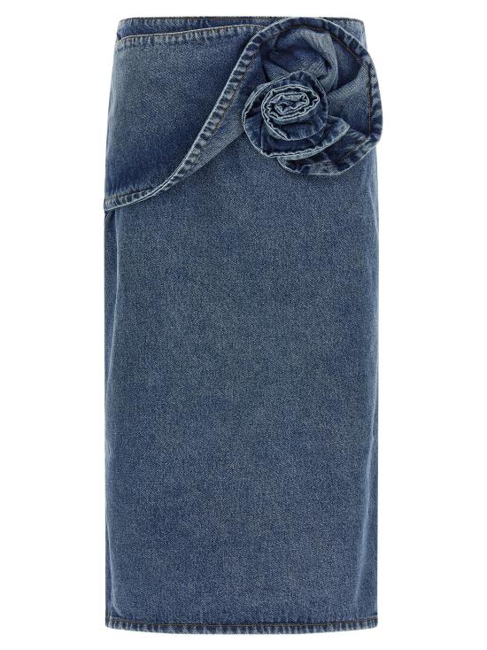 26SS 마그다뷰트림 미디 스커트 147426DARKBLUE Blue