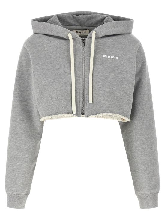 26SS 미우미우 긴팔 티셔츠 MJLA25SOOO182JF0031 Gray