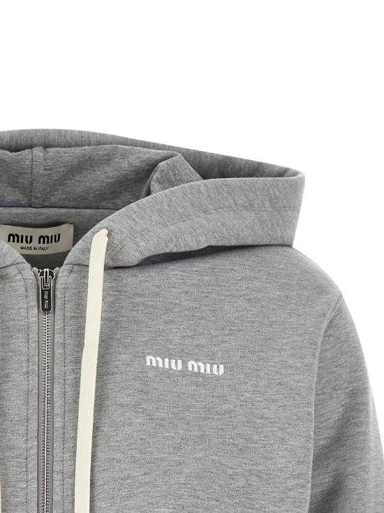 26SS 미우미우 긴팔 티셔츠 MJLA25SOOO182JF0031 Gray - MIU MIU