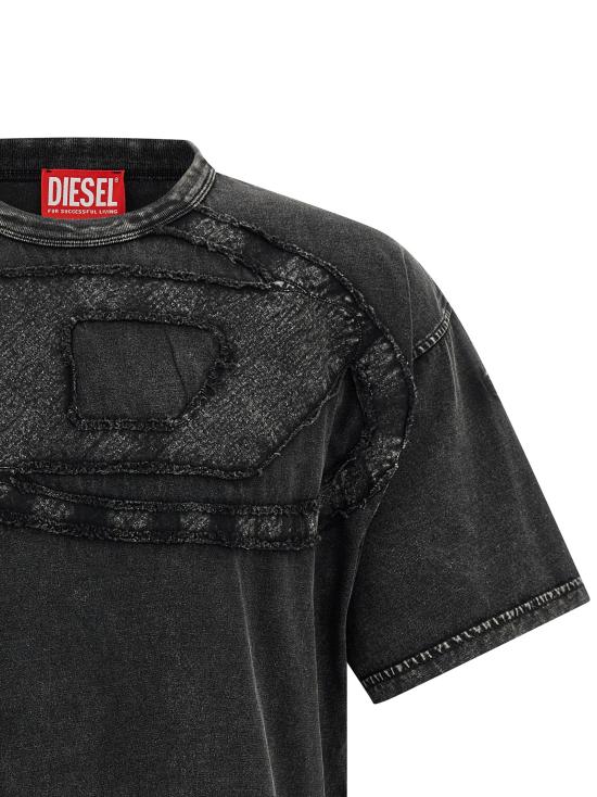 26SS 디젤 반팔 티셔츠 A195450HGBX9XXA Gray - DIESEL