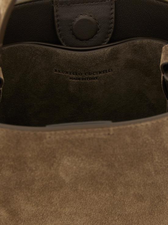 26SS 브루넬로 쿠치넬리 스몰 에센스 탑핸들 백 MBDLD2499C8769 Brown - BRUNELLO CUCINELLI