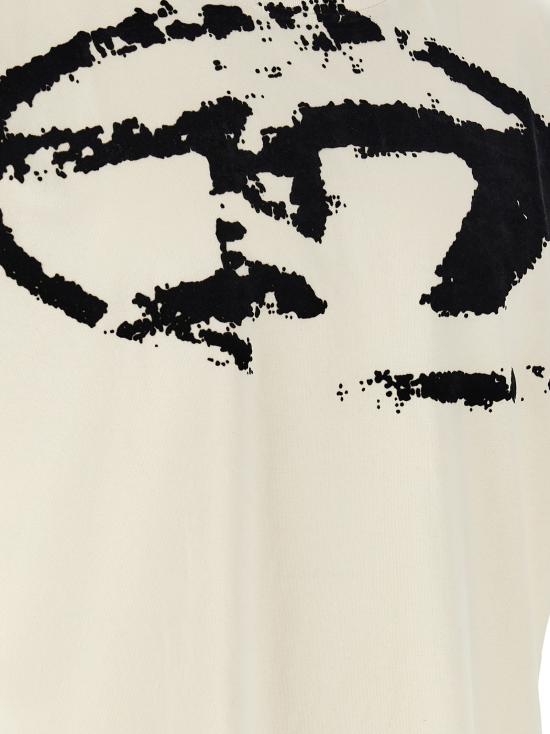 26SS 디젤 반팔 티셔츠 A130490DQAU141A White Black - DIESEL