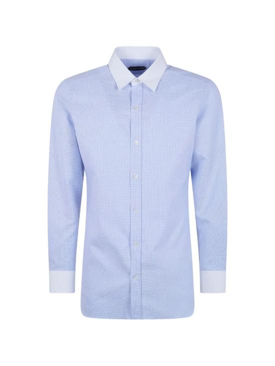 26SS 톰포드 긴팔 셔츠 HLBA04 C0020 WHITE LIGHT BLUE - TOMFORD