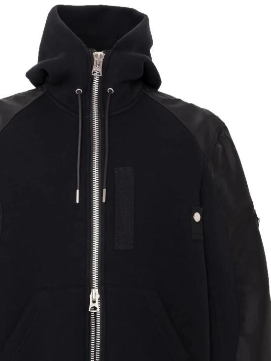 26SS 사카이 후드 티셔츠 26 03948M 001 BLACK - SACAI