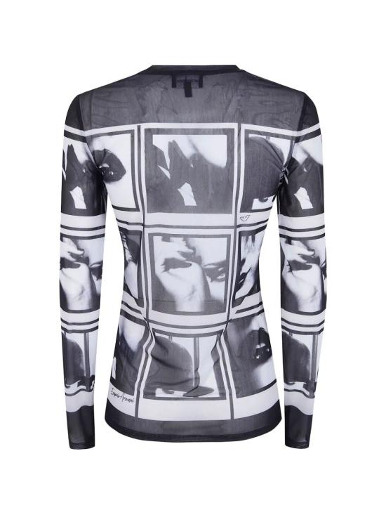 26SS 엠포리오 아르마니 긴팔 티셔츠 EW003600 AF21282 FC239 BLACK WHITE - EMPORIO ARMANI