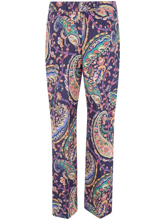 26SS 에트로 스트레이트 팬츠 WREA0069 99SASU8 X0884 PRINT BLACK MULTICOLOR - ETRO