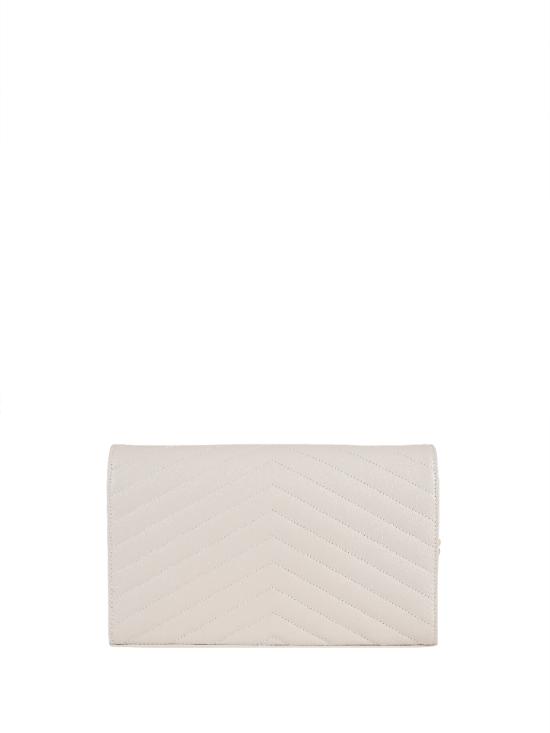 26SS 생로랑 레더 카산드라 체인 월렛 377828 BOW01 9207 CREMA SOFT - SAINT LAURENT