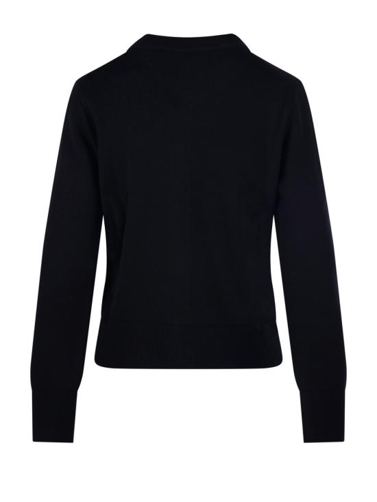 26SS 아미 크루넥 울 가디건 FKC361 001 009 BLACK RED - AMI