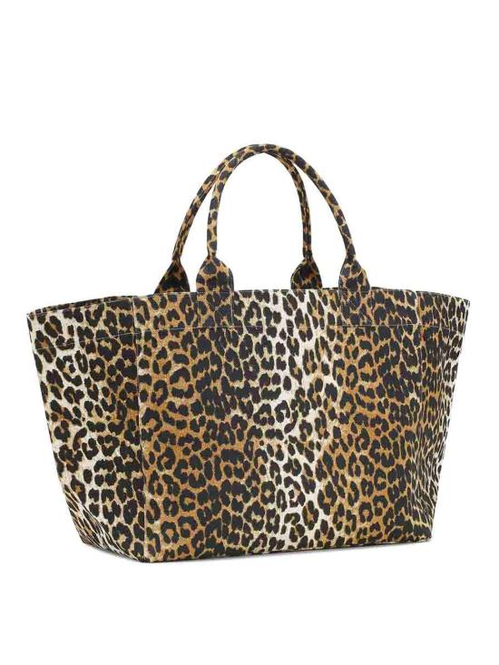 26FW 가니 레오파드 XXL 토트백 A7161943 Brown