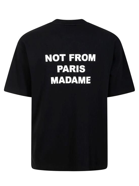 26SS 드롤드무슈 반팔 티셔츠 PERM TS203 CO002 BL BL BLACK - DROLE DE MONSIEUR