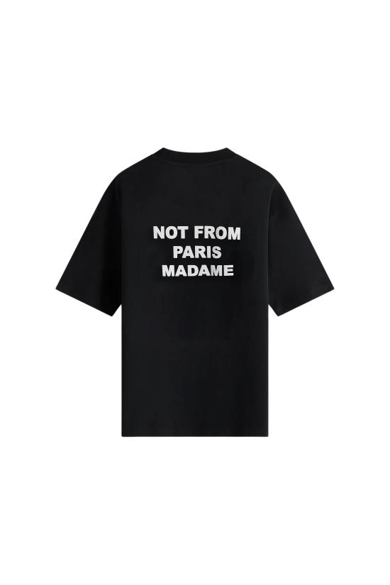 26SS 드롤드무슈 반팔 티셔츠 PERM TS203 CO002 BL BL BLACK - DROLE DE MONSIEUR