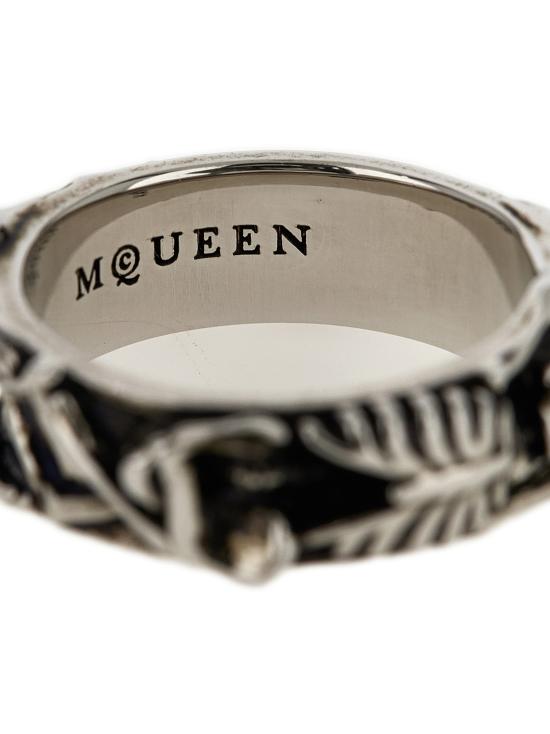 26SS 알렉산더 맥퀸 반지 855356J160Y0446 Silver - ALEXANDER MCQUEEN