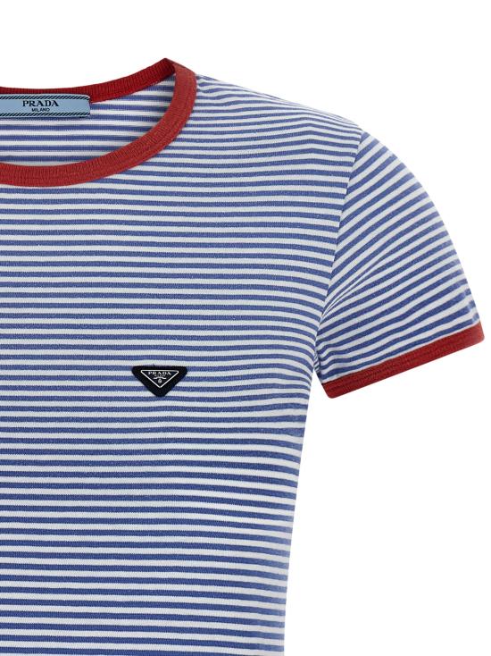 26SS 프라다 반팔 티셔츠 39658SOOO186HF0X36 Light Blue - PRADA
