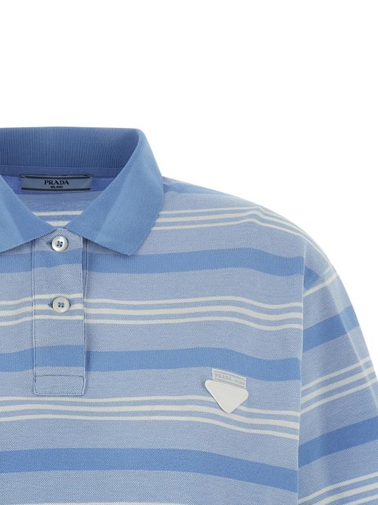 26SS 프라다 폴로 티셔츠 39609SOOO188QF0076 Light Blue - PRADA
