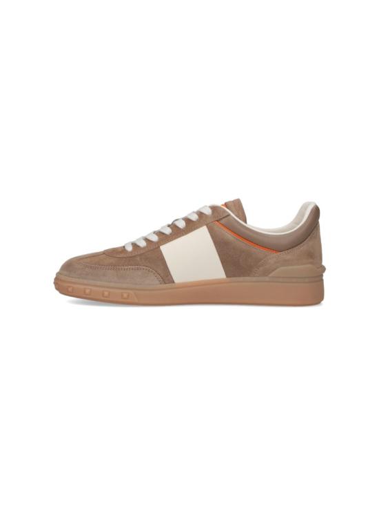 26SS 발렌티노 가라바니 크러스트 레더 나일론 업빌리지 로우 탑 스니커즈 8Y2S0H77LALBSB Brown - VALENTINO GARAVANI