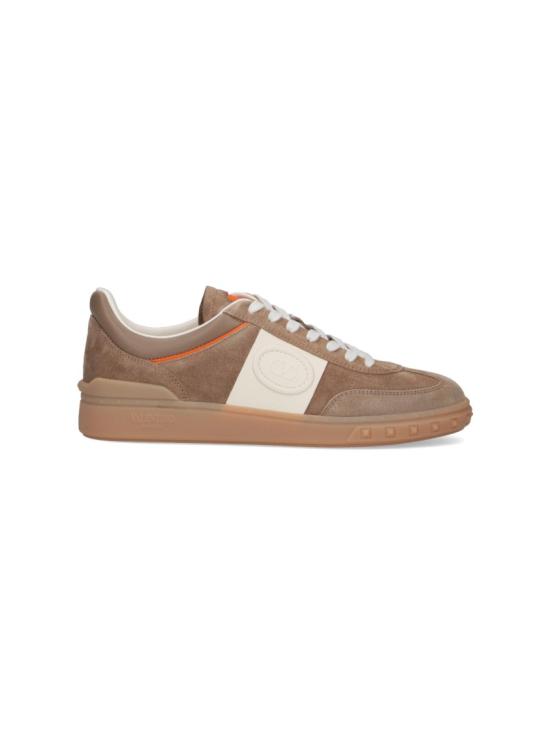 26SS 발렌티노 가라바니 크러스트 레더 나일론 업빌리지 로우 탑 스니커즈 8Y2S0H77LALBSB Brown