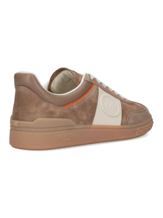 26SS 발렌티노 가라바니 크러스트 레더 나일론 업빌리지 로우 탑 스니커즈 8Y2S0H77LALBSB Brown - VALENTINO GARAVANI