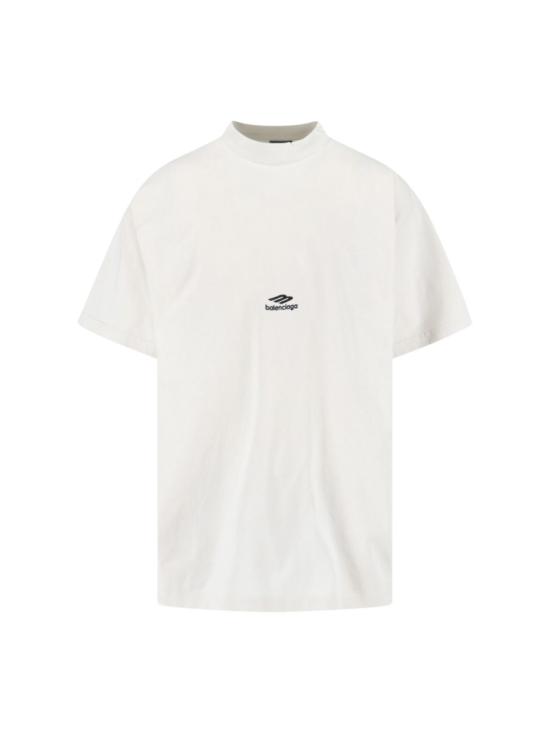 26SS 발렌시아가 3B 스포츠 아이콘 오버사이즈 티셔츠 850345 TTVK59054 White