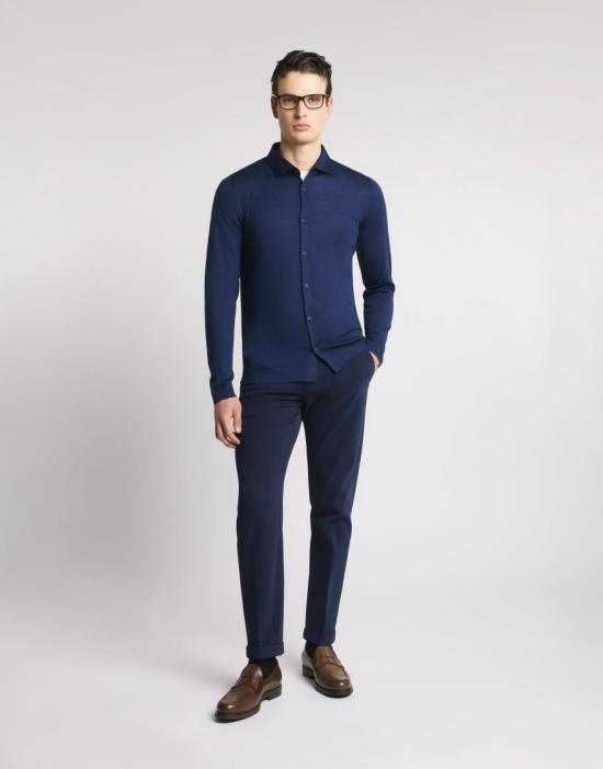 25FW 페이 가디건 NMMC1512390WJGU607 Blue - FAY