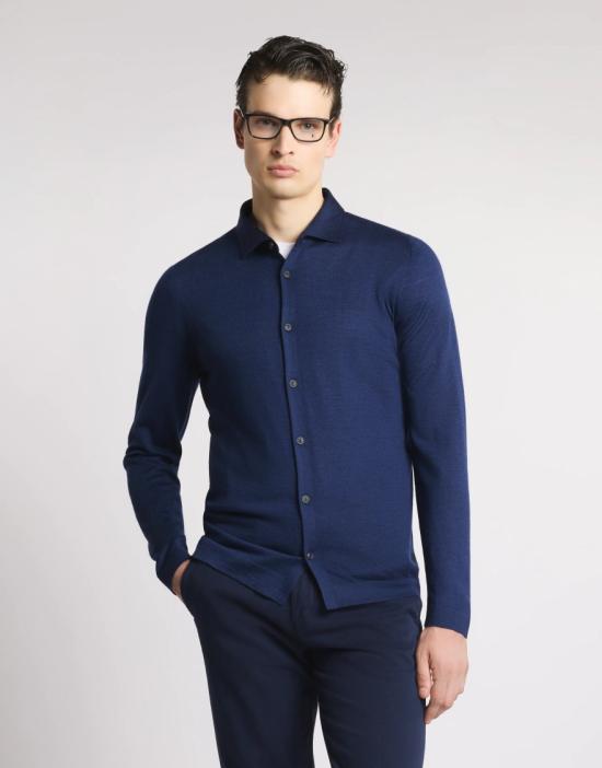 25FW 페이 가디건 NMMC1512390WJGU607 Blue - FAY
