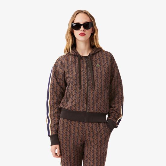 25FW 라코스테 후드 티셔츠 SF76069I4 Brown - LACOSTE